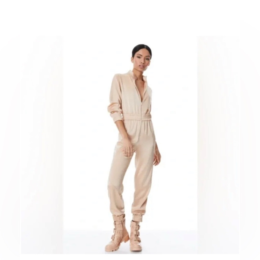 NWT Alice + Olivia Levi jumpsuit in almond size 6